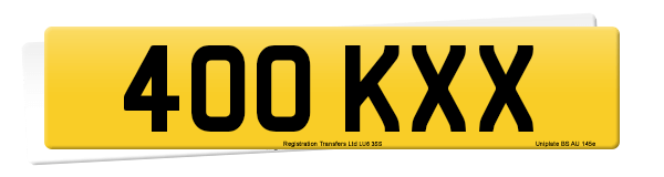 Registration number 400 KXX